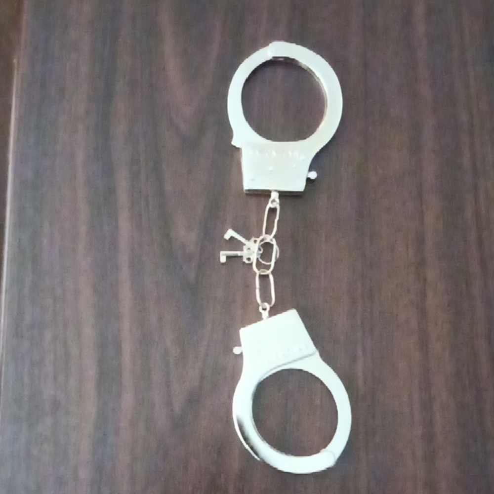 Kids Silver Handcuff Costume Accessory